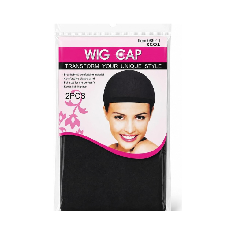 Black Wig Cap 2 Pack